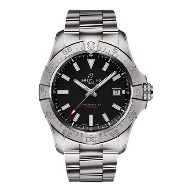 Breitling Avenger A17328101B1A1 Automatic 42 Chronometer Black Dial Stainless Steel Strap
