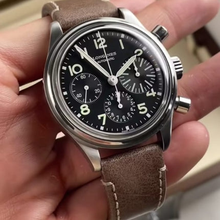 Preloved - Longines Avigation Bigeye Automatic 41mm L2.816.4.53.2 Black Dial Brown Leather Strap
