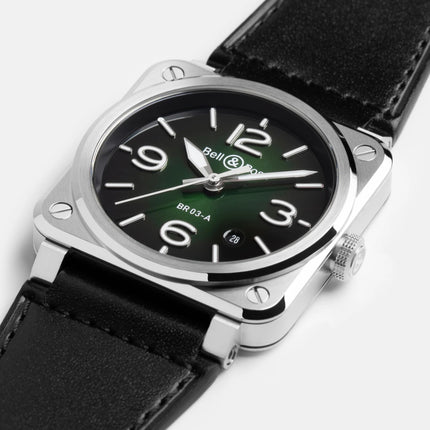 BellRoss BR-03 Green Steel 41mm BR03A-GN-ST/SCA