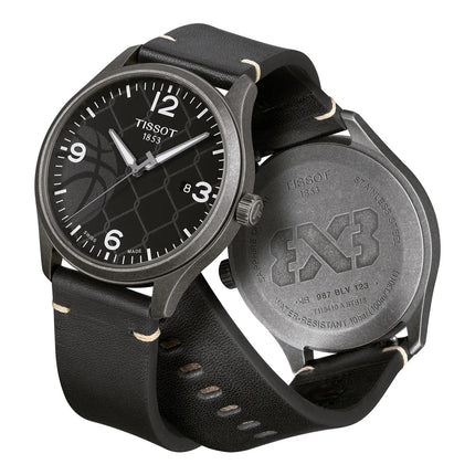 TISSOT T-Sport T116.410.36.067.00 Gent XL 3x3 Street Basketball Black Leather Strap + Extra Strap
