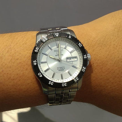 Seiko 5 Sports SNZJ27K1 Automatic Silver Dial Stainless Steel Strap