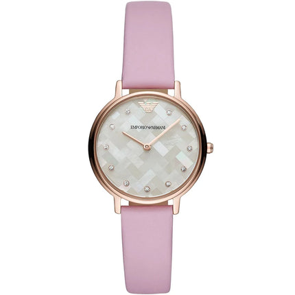 Emporio Armani Women AR11130 Pink Leather Strap