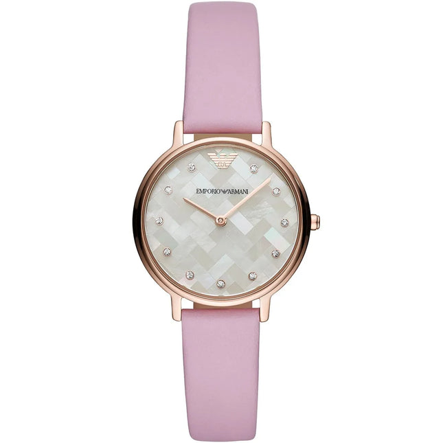 Emporio Armani Women AR11130 Pink Leather Strap