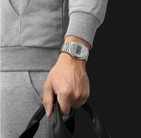 Tissot PRX Digital 40mm T-Classic T137.463.11.030.00 Silver Digital Dial Stainless Steel Strap