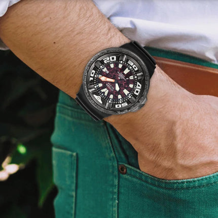 Citizen Promaster Marine BJ8059-03Z “Ecozilla” X Godzilla Black Polyurethane Strap Limited Edition