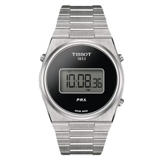 Tissot PRX Digital 40mm T-Classic T137.463.11.050.00 Black Digital Dial Stainless Steel Strap