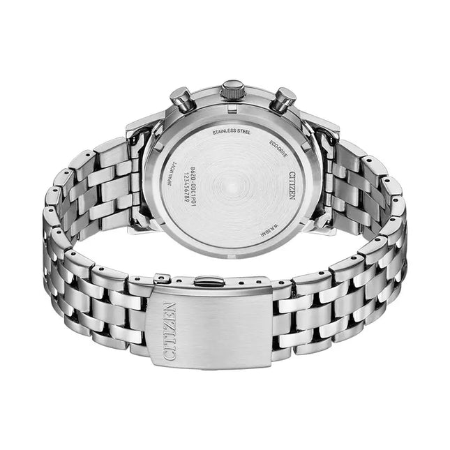 Citizen Eco Drive CA4630-53E Men Chronograph Black Dial Stainless Steel Strap