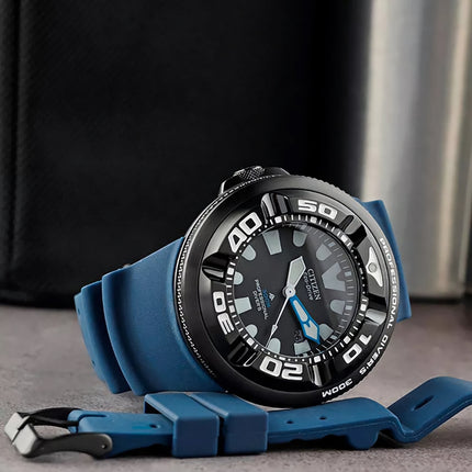 Citizen Promaster Marine BJ8055-04E Ecozilla Black Dial Blue Polyurethane Strap