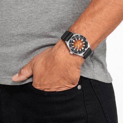 Citizen Promaster NY0120-01Z Automatic Men Orange Gradient Dial Black Rubber Strap