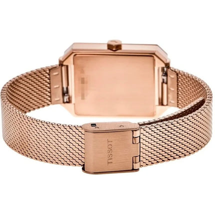 Tissot SRV 30mm T-Classic T160.110.33.033.00 Ladies Silver Dial Rose Gold Stainless Steel Strap