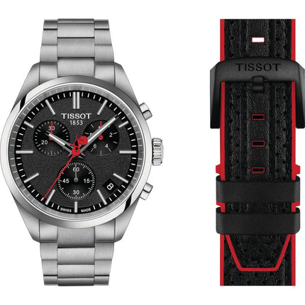 Tissot PR 100 Vuelta 40mm T150.417.11.051.01 Men Black Dial Stainless Steel Strap