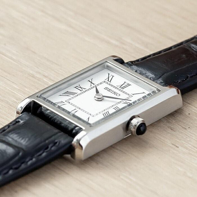 SEIKO SWR053 Classic Tank Ladies Vintage Quartz