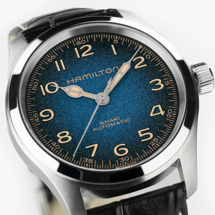 Hamilton Khaki Field Murph 38mm Automatic H70405740 Blue Dial Black Leather Strap