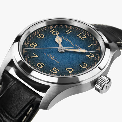 Hamilton Khaki Field Murph 38mm Automatic H70405740 Blue Dial Black Leather Strap