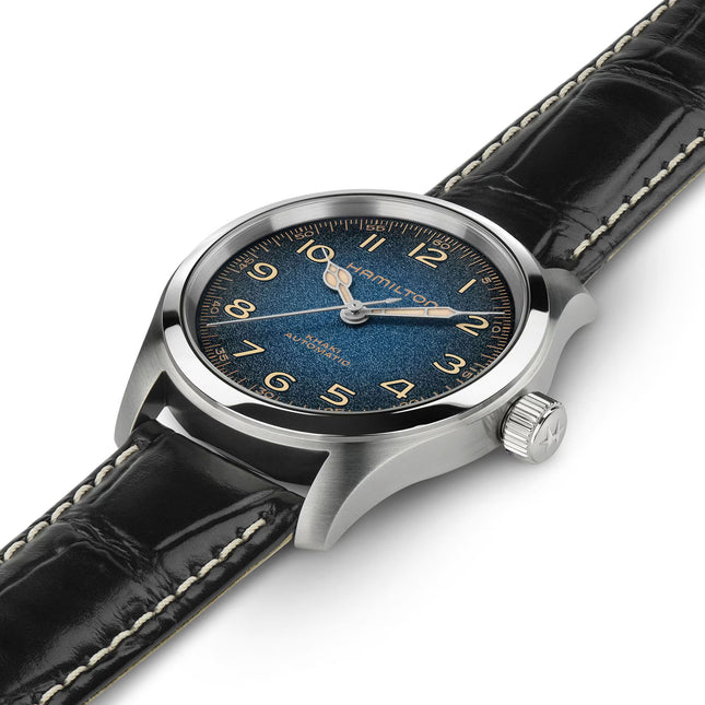 Hamilton Khaki Field Murph 38mm Automatic H70405740 Blue Dial Black Leather Strap