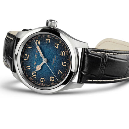Hamilton Khaki Field Murph 38mm Automatic H70405740 Blue Dial Black Leather Strap