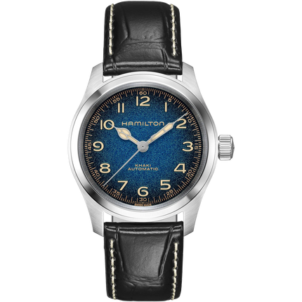 Hamilton Khaki Field Murph 38mm Automatic H70405740 Blue Dial Black Leather Strap