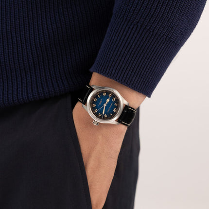 Hamilton Khaki Field Murph 38mm Automatic H70405740 Blue Dial Black Leather Strap