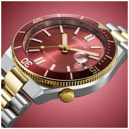 Citizen Tsuyosa Shore NJ0234-58X Red Dial Two Tone Automatic