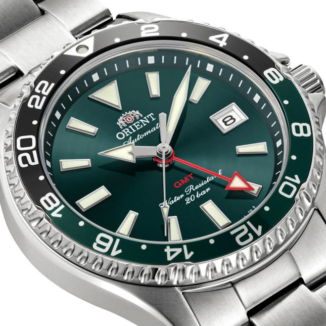 ORIENT Mako GMT RA-BC0002E Green Dial Stainless Steel