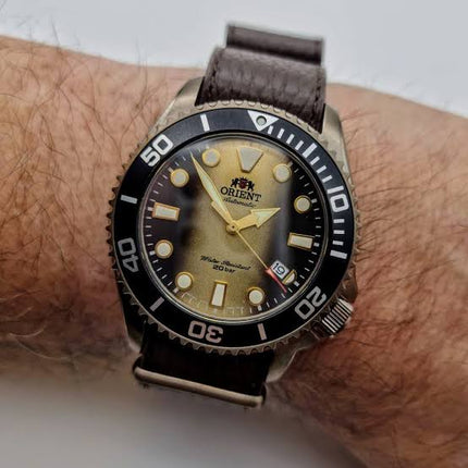 Orient Sports RA-AC0K05G 70th Anniversary Automatic Divers Leather Strap Limited Edition