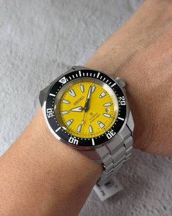 Seiko Prospex “Shog-Urai” Asia Pacific Limited Edition HBB003K1 Yellow Dial Stainless Steel Band