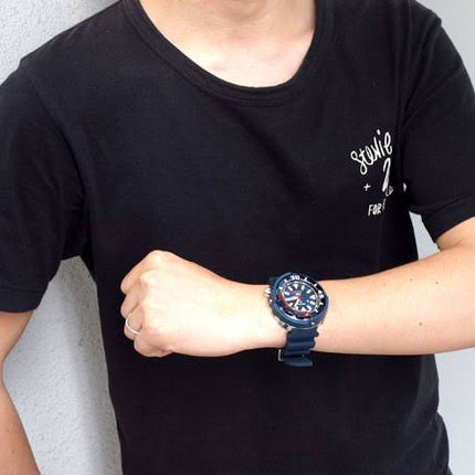 Seiko Prospex SRPA83K1 Monster Tuna PADI Automatic Divers 200M Blue Rubber Strap Special Edition