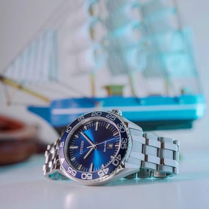 Citizen Eco Drive AW1770-53L Men Blue Dial Stainless Steel Strap