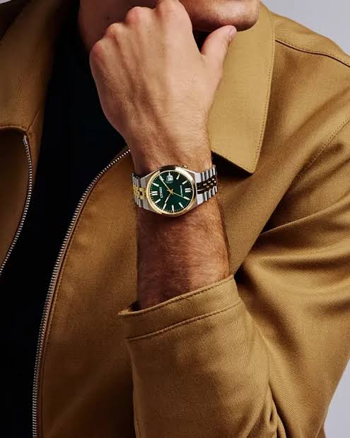 Citizen Tsuyosa 60 two tone Automatic NK0024-54X Green Dial Stainless Steel