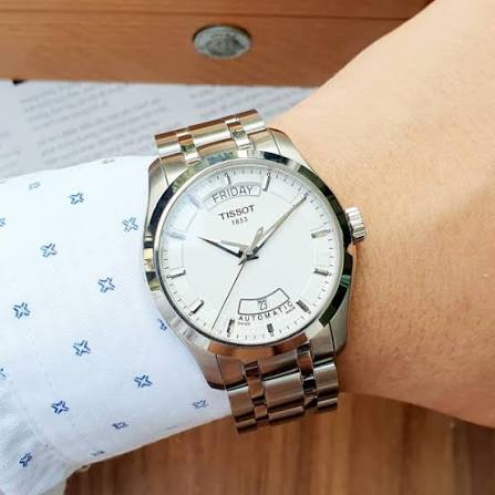 TISSOT T-Classic T035.407.11.031.01 Couturier Powermatic 80 Silver Dial Stainless Steel Strap