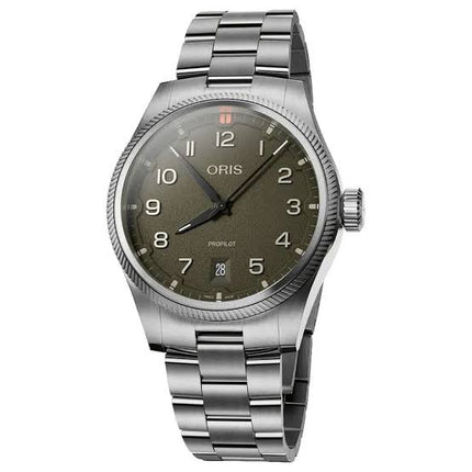 Oris ProPilot Date 01 733 7805 4167-07 8 20 04LC Textured Dark Green Dial Stainless Steel