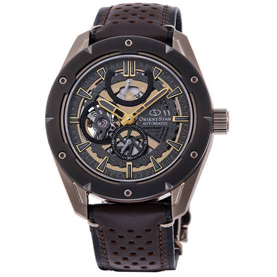 Orient Star RE-AV0A04B Avant Garde Automatic Men Skeleton Dial Brown Leather Strap