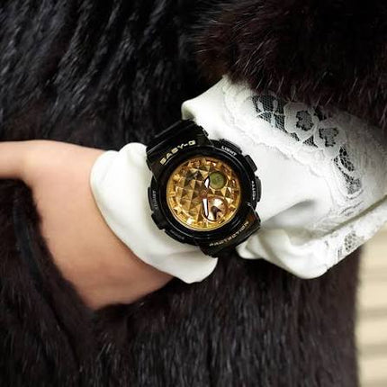 Casio Baby-G BGA-195M-1ADR Round Series Black Resin Band