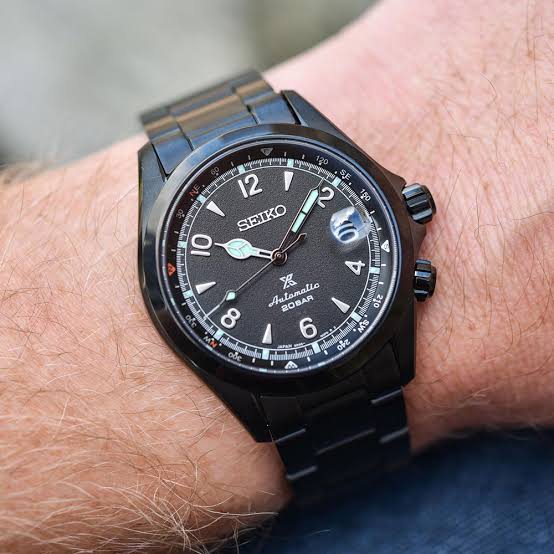 Seiko Prospex SPB337J1 Alpinist The Black Series Night Vision Stainless Steel Strap Limited Edition