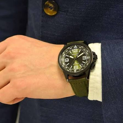 Seiko Prospex SRPC33K1 Land Green Dial Green Olive Nylon Strap