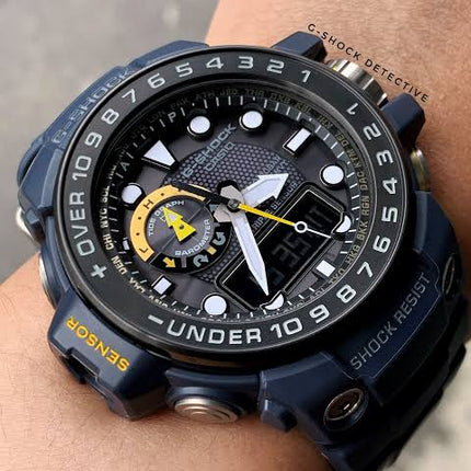 Casio G-Shock GULFMASTER GWN-1000NV-2ADR Navy Blue Stainless Steel Resin Band