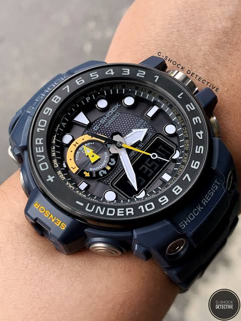 Casio G-Shock GULFMASTER GWN-1000NV-2ADR Navy Blue Stainless Steel Resin Band