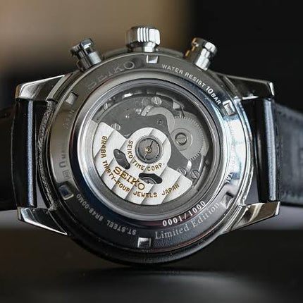 Seiko Presage SRQ031J1 Auto Chrono 55th Anniversary Black Leather Strap Limited Edition