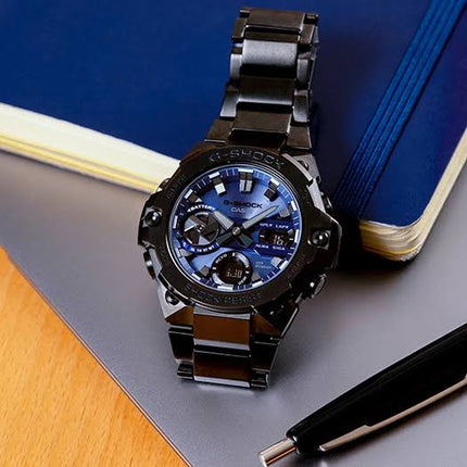 Casio G-Shock GST-B400BD-1A2DR G-Steel Tough Solar Digital Analog Dial Black Stainless Steel Band