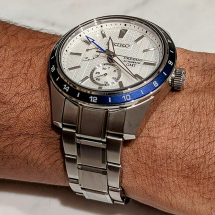 Seiko Presage SPB269J1 Sharp Edge Zero Halliburton GMT Automatic Stainless Steel LIMITED EDITION