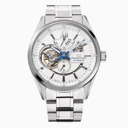 Orient Star Contemporary RE-AV0113S Automatic Men Open Heart White Dial Metal Strap