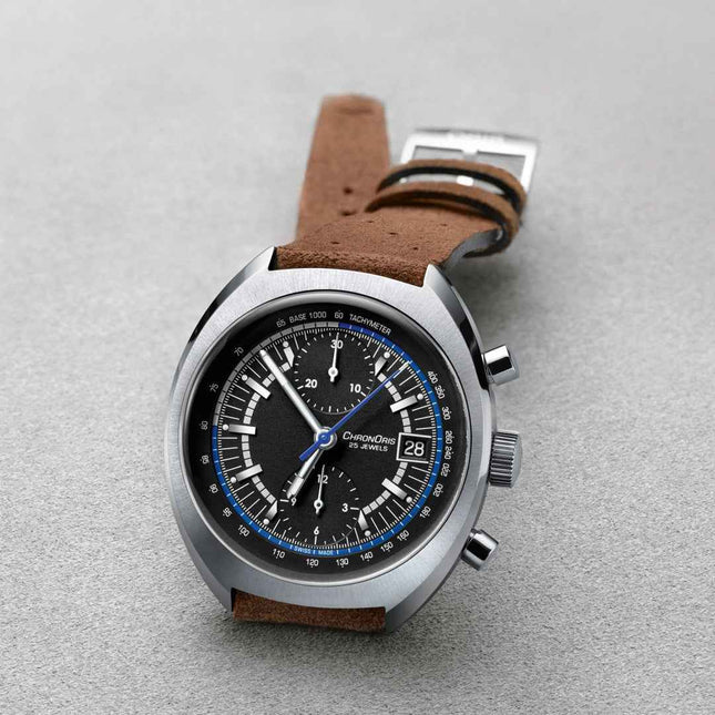 Oris Chronoris Williams Limited Edition 01 673 7739 4084-LS Black Dial Brown Leather Strap