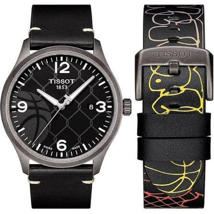 TISSOT T-Sport T116.410.36.067.00 Gent XL 3x3 Street Basketball Black Leather Strap + Extra Strap