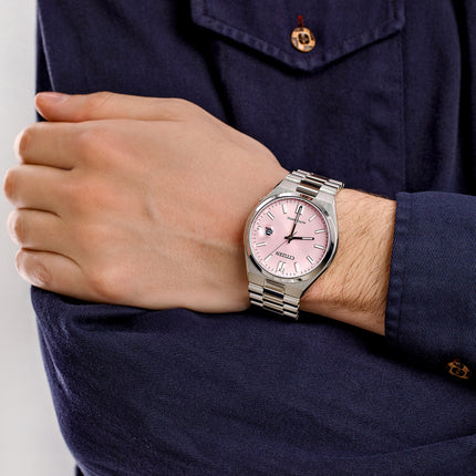 Citizen Mechanical NJ0158-89X Tsuyosa Pantone Colors Pink Dial Stainless Steel Strap Limited Edition