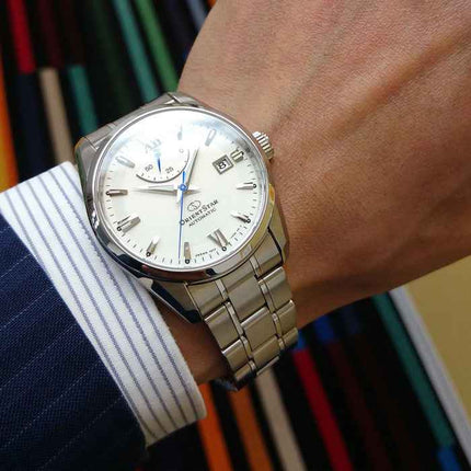 Orient Star RE-AU0006S Mechanical Contemporary Men Silver Dial Stainless Steel Strap