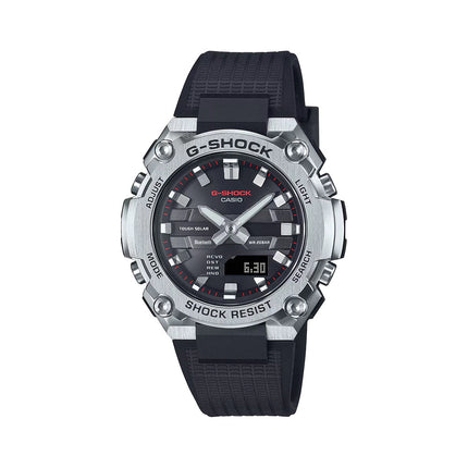 Casio G-Shock GST-B600-1ADR G-Steel Smallest Tough Solar Digital Analog Dial Black Resin Band