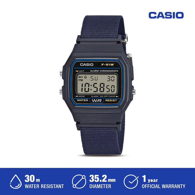 Casio Jam Tangan Pria Digital F-91WF-2ADF
