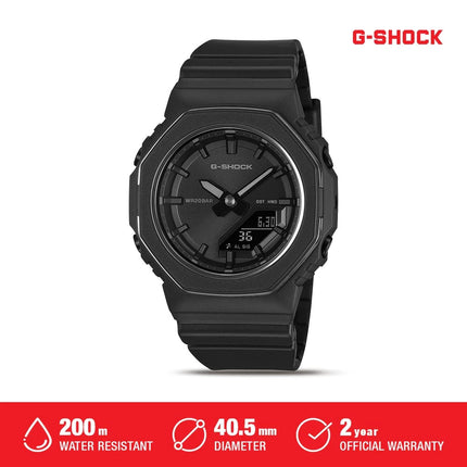 Casio G-SHOCK Analog Digital GMA-P2110B-1ADR Black Dial Black Resin Strap