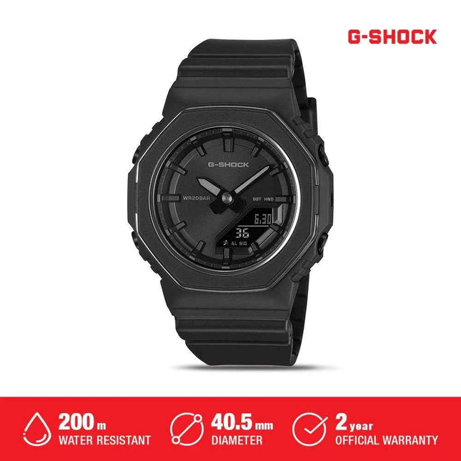 Casio G-SHOCK Analog Digital GMA-P2110B-1ADR Black Dial Black Resin Strap