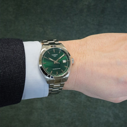 Tissot Gentleman 38mm T165.807.11.091.00 Green Dial Stainless Steel Band